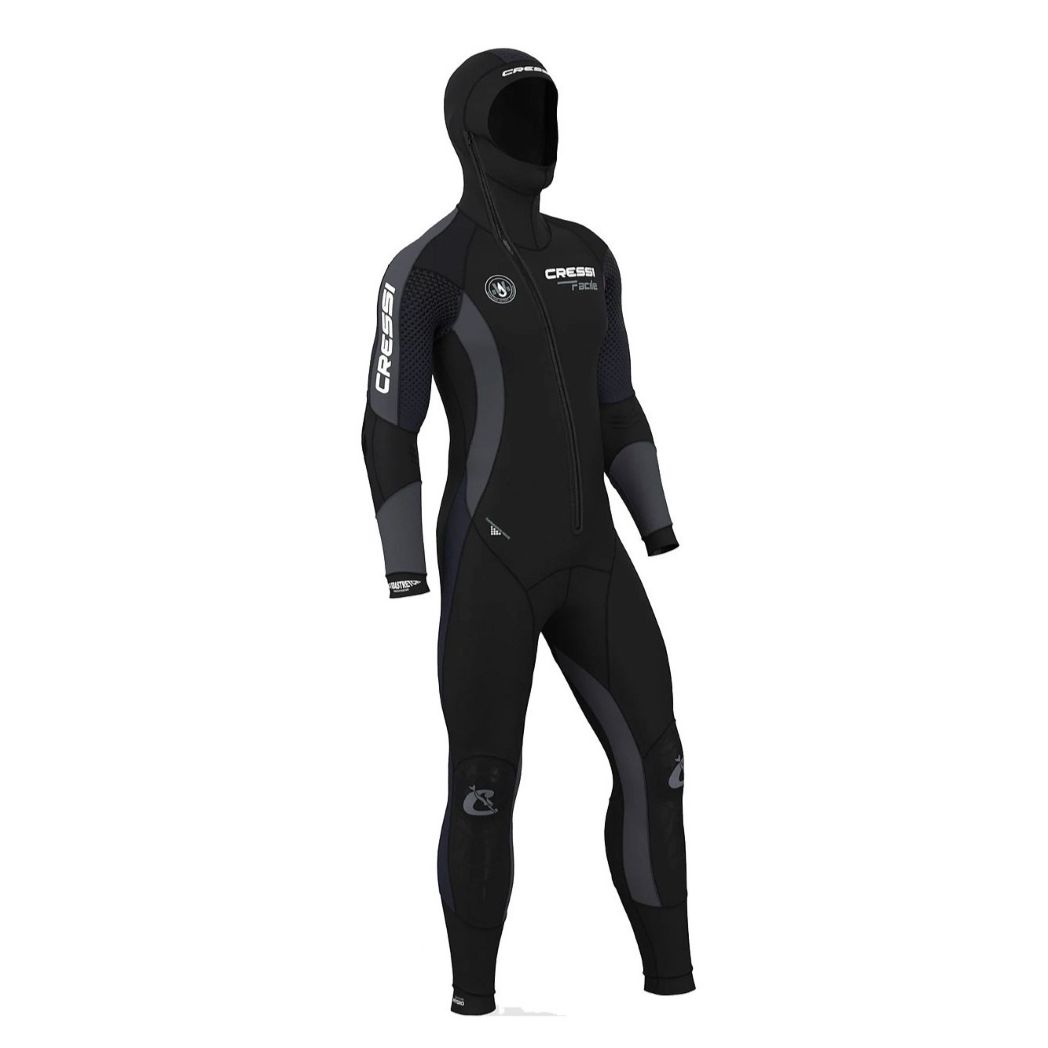 Combinaison de plongée humide haute performance offrant agilité et protection thermique pour les interventions techniques en eaux tempérées.