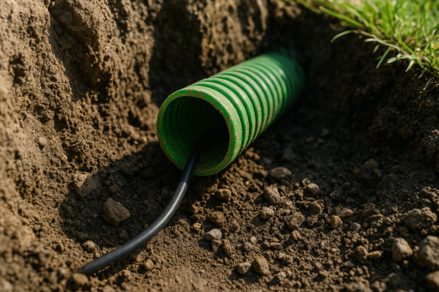 Expertise Etec : Localisation précise de réseaux secs enterrés et diagnostic de fourreaux écrasés ou rompus.